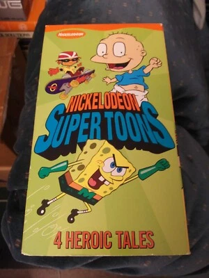 Nickelodeon Super Toons 2002 VHS редкие мультфильмы Rugrats SpongeBob Rocket Power - Изображение 1 из 4