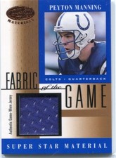 2001 Leaf Certified - PEYTON MANNING - Fabric of the Game Worn Jersey - COLTS