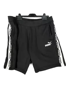 Puma Shorts Mens XL Black White Cat Logo Lounge Comfort Soft Feel Gym Home - Picture 1 of 10