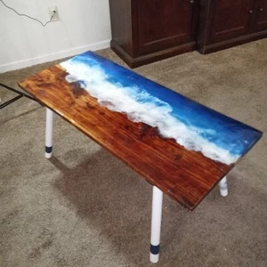 CUSTOM LIVE EDGE WALNUT TABLE - Picture 1 of 5