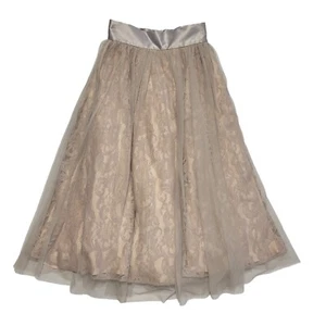 Coast Lilac & Pink Lace Overlay Micha Skirt Womens BNWT Size 6 W24 DD892 - Picture 1 of 6