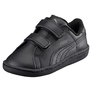 PUMA Smash Leather V PS Trainers Low Top Hook & Loop - Kids - Picture 1 of 14