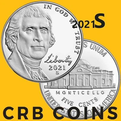 2021-S Proof Jefferson Nickel - Proof (PR) KM#381 - N21S - Image 1 of 4