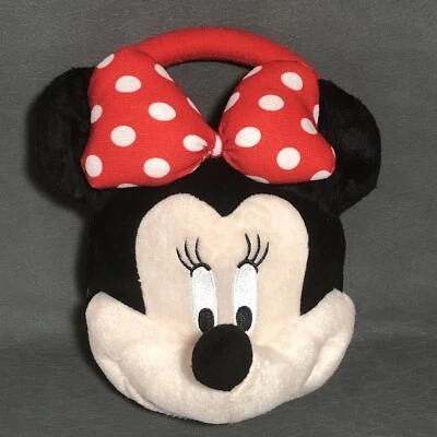 Disney Minnie Mouse Purse Bag Plush Sculpted Soft Zip Around Red Handle (8"x10") - Image 1 of 4