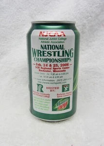 Vintage Mountain Dew NJCAA WRESTLING Champ Werbe 12 oz LEERE Dose 2006 MT DEW - Bild 1 von 3