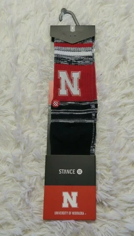 Stance University of Nebraska Cornhuskers Mens Socks Size Medium 6-8.5 Varsity Cover