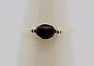 Sterling Silber Granat Solitär Ring - Bild 1 von 3