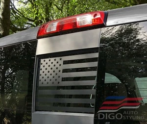 2014-2018 Chevy Silverado Sierra Back Middle Window American Flag Decal Sticker  - Picture 1 of 3