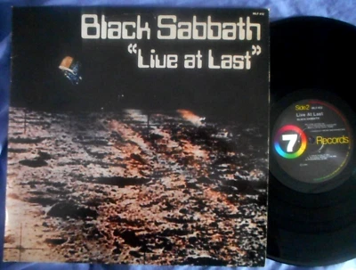 BLACK SABBATH Live At Last LP 7Records AUSTRALIA Unique Label EX - Image 1 of 4