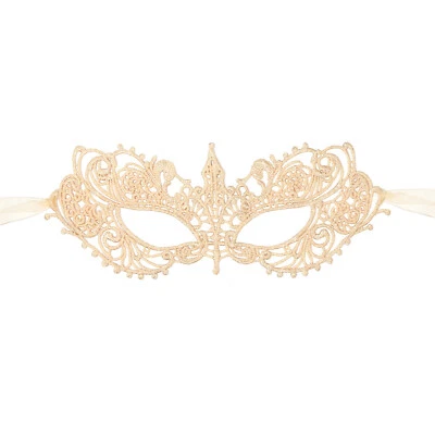 Women Girls Venetian Party Gold Elegant Lace Mask Masquerade Mardi Gras Eye Mask - Image 1 of 4