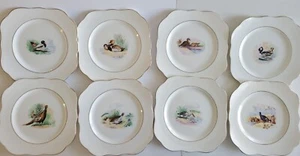 Vtg Coclough Bone China 1940 By M & R Dessert Plates Ducks Set Of 8 - Picture 1 of 9
