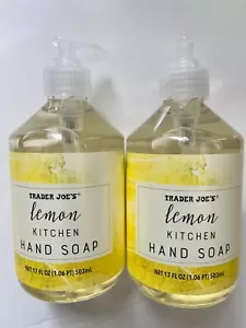 Trader Joes Lemon Kitchen Hand Soap 17 fl oz **2 Pack** Bathroom Kitchen - Picture 1 of 2