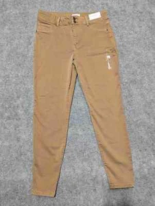 NWT Maurices M Jeans Brown Short High Rise Super Skinny Pants Large - Picture 1 of 9