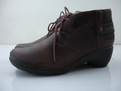 Mujer 8 M Merrell Veranda Butter Ron Marrón Cuero Botines Con Cordones Chukka Foto 1 de 4
