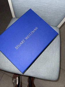 stuart weitzman Adobe/natural Peep Toe patent leather Espadrille 9B NIB $450 - Picture 1 of 13