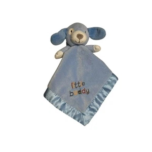 Stepping Stones “Little Buddy” Blue Puppy Dog Baby Lovey Security Blanket Satin - Picture 1 of 7