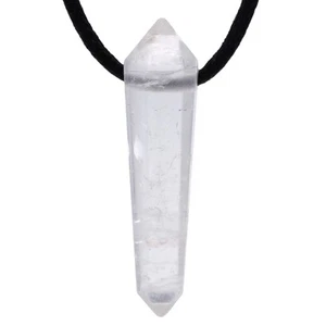 Colgante de encaje de cristal de montaña doble punta piedra preciosa perforada - Imagen 1 de 1