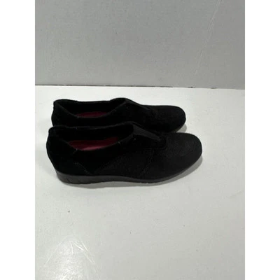 Munro Zapatos Mujer 8 M Olympia Tenis Negro Tela Cuero Comodidad M110888 Foto 1 de 4