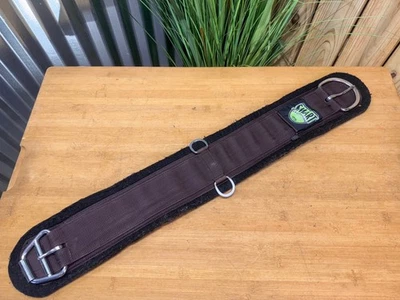 Weaver Smart Cinch 棕色和黑色毛毡西部马 Cinch Girth ~ 32 — 第 1/4 张图片