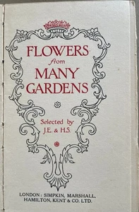 Flowers from Many Gardens 1911 Antique Gift Book Simpkin Marshall - Bild 1 von 10