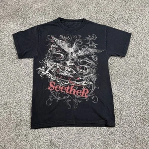 Petit t-shirt noir vintage Y2K Seether Good and Evil Band Tour - Photo 1/5