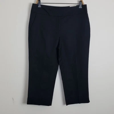  Laura Ashley crop pants Size 10 Jet Black NWT - Image 1 of 4