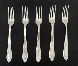 Vintage USSR Set of 5  Forks Stainless Steel - Picture 1 of 2