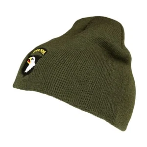 Vintage US Army 101st Airborne Patch Watch Cap gorro de punto Beanie Hat Round Cap - Imagen 1 de 9