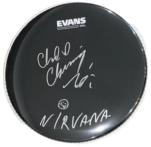 Nirvana Signed Drum Chad Channing Autographed Drumhead Sketch (Foo Grohl Cobain) - Picture 1 of 1