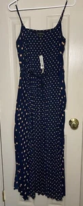 Banana Republic Maxi Dress Polkadot Navy Size 6P NWT Retail $149. - Picture 1 of 4