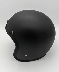 Bitwell Bonanza Helmet Flat Black XS XSmall Open Face 3/4 with Minor Blem - Picture 1 of 8
