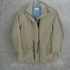 Travelsmith Insulated Parka Jacket Mens Size S Beige Elbow Pads