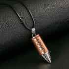 Bullet Pendant Necklace on Leather cord