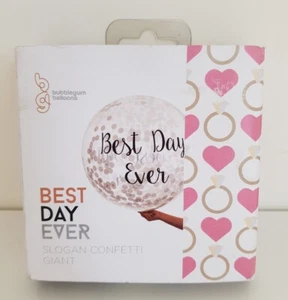 Globo de confeti gigante de 3" Best Day Ever de Bubblegum Balloons, ¡Gran día! - Imagen 1 de 4