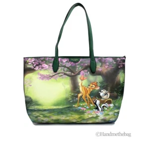 Kate Spade X Disney Sutton Bambi Coated Canvas Shoulder Tote Handbag Purse - Picture 1 of 9