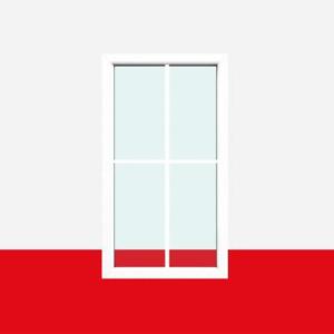 Sprossenfenster Typ 4 Felder Weiß - 1 flg. Festverglasung mit 18mm SZR Sprosse