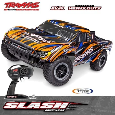 TRAXXAS#TRX58334-4-ORNG Slash 1/10 2WD Short-CourseTruck ORNG RTR BL-2S Clipless - Bild 1 von 4