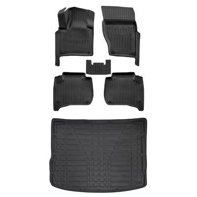 Floor Liners Mats + Cargo Liner For Porsche Cayenne 2003-2010 Full Set SCOUTT - Image 1 of 4