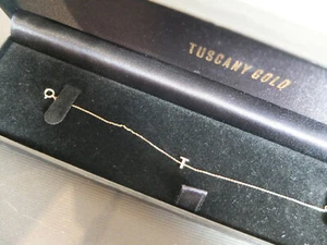 *Tuscany Gold 9ct 375 zärtlicher Armband mit Anhänger 14+3cm NEU eher für Kinder - Picture 1 of 5