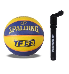 Bola de juego oficial Spalding TF-33 FIBA 3X3 para personas mayores jóvenes adultos talla 6 con bomba - Imagen 1 de 3