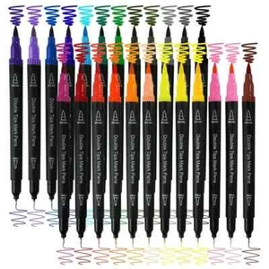 24 Piece Dual Tip Marker Set, For Coloring and Writing - Picture 1 of 3