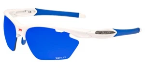 OCCHIALE SPORTIVO XFUN GLASSES XF01 BIANCO-LENTE BLU SPECCHIATA - Picture 1 of 1