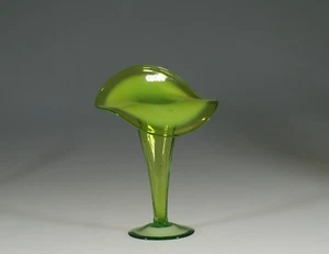 Vintage Glas Vase grün opalisierend Jack in der Kanzel um 1900 - Bild 1 von 7