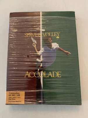SERVE & VOLLEY Accolade Commodore 64 128 Disk Preowned - Image 1 of 4