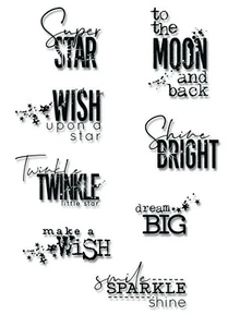 Sizzix Stamp set Smile, Sparkle, Shine #665040 Retail $11.99 8pk by Pete Hughes - Picture 1 of 9