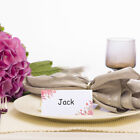 50Pcs Rose Flower Wedding Place Cards For Dining Table-Hj