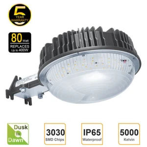 400W MH/HPS Equal LED Barn Light 80W 9600LM Dusk to Dawn Yard Garden Night Lamp - Picture 1 of 9