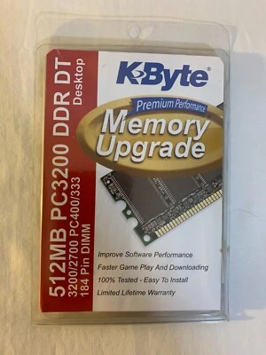 Kbyte Memory Upgrade 512MB PC3200 DDR DT Desktop 184 Pin DIMM - Image 1 of 4