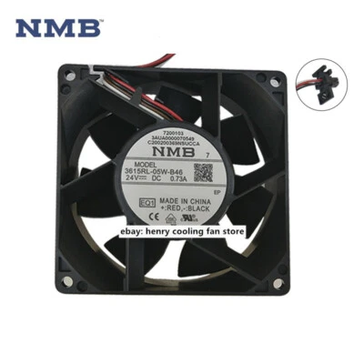 NMB Fan 3615RL-05W-B46 DC 24V 0.73A 92*92*38MM Cooling Fan Inverter Fan ACS880 - Image 1 of 4