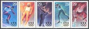 Scott 2811a - 29¢ Winter Olympics, 1994 Strip of 5 - Mint, Never Hinged - Picture 1 of 1